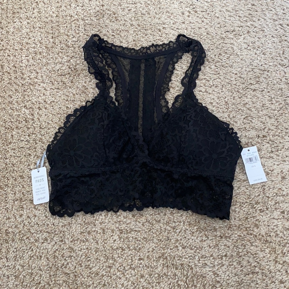 Aerie Black Racerback Bralette - Small